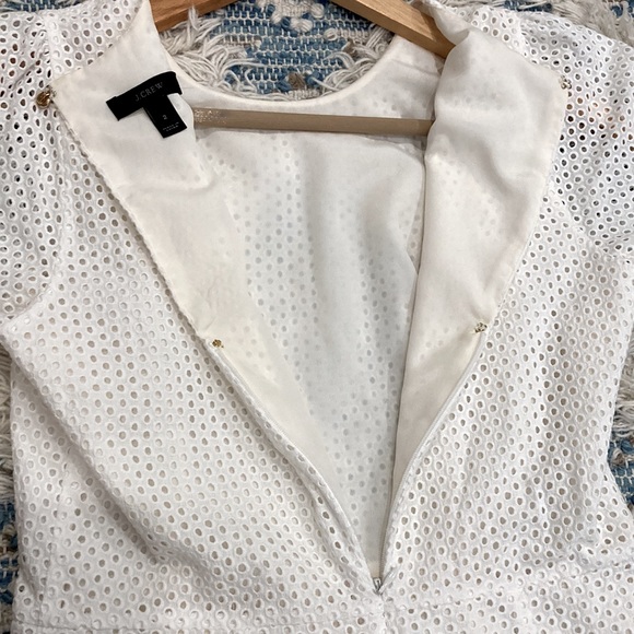 J. Crew Eyelet Dress with Flutter Sleeves - Picture 6 of 8